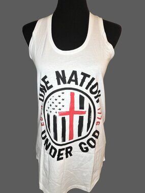 Visual Bliss Co Custom Direct to Garment, White Graphic Tank Top